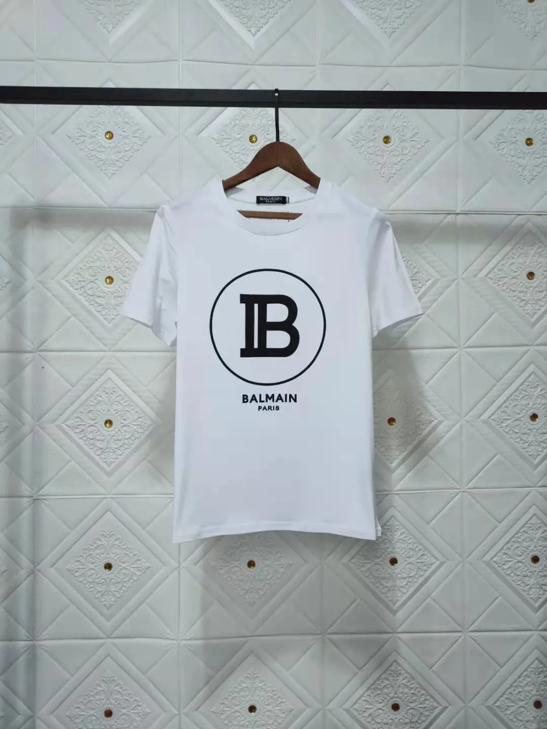 T Shirt Balmain Spring/Summer Printed Letter Cotton Short Sleeve Loose-Fitting Casual T-shirt