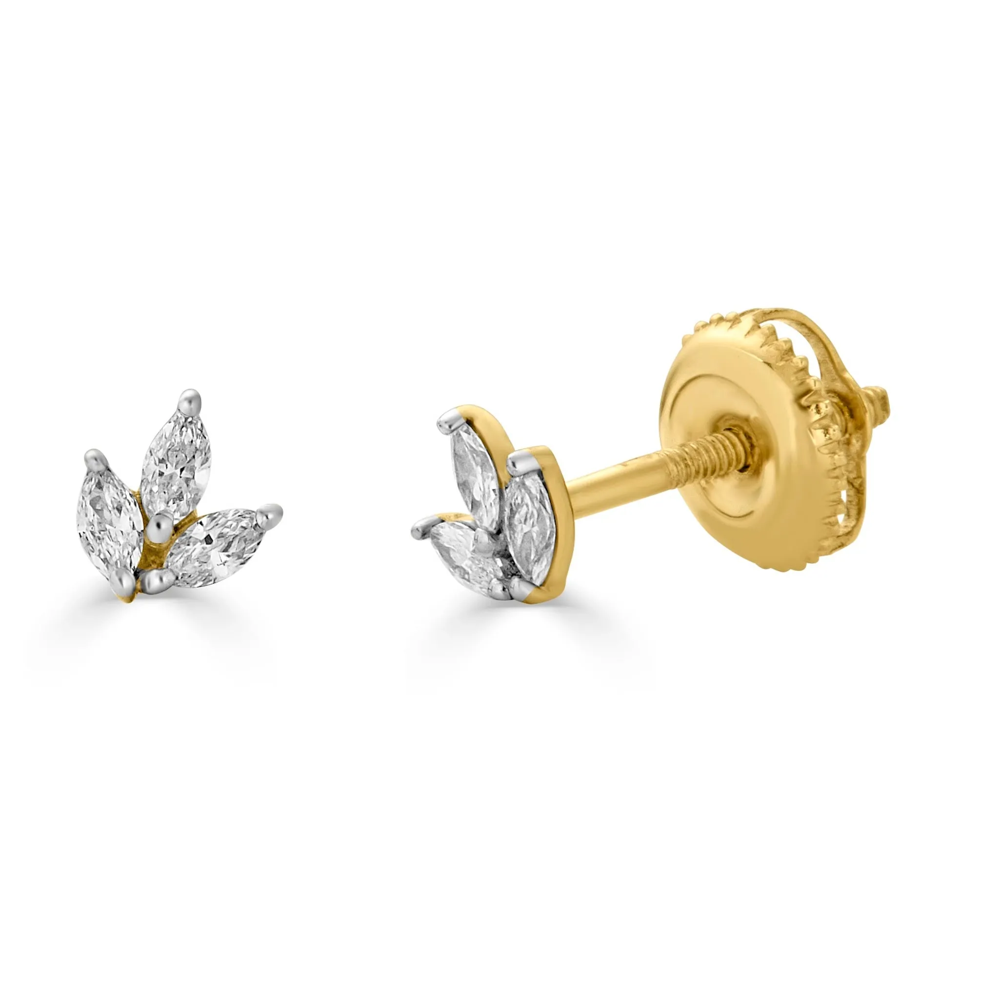 The Aleena Petite Marquise Petals Studs