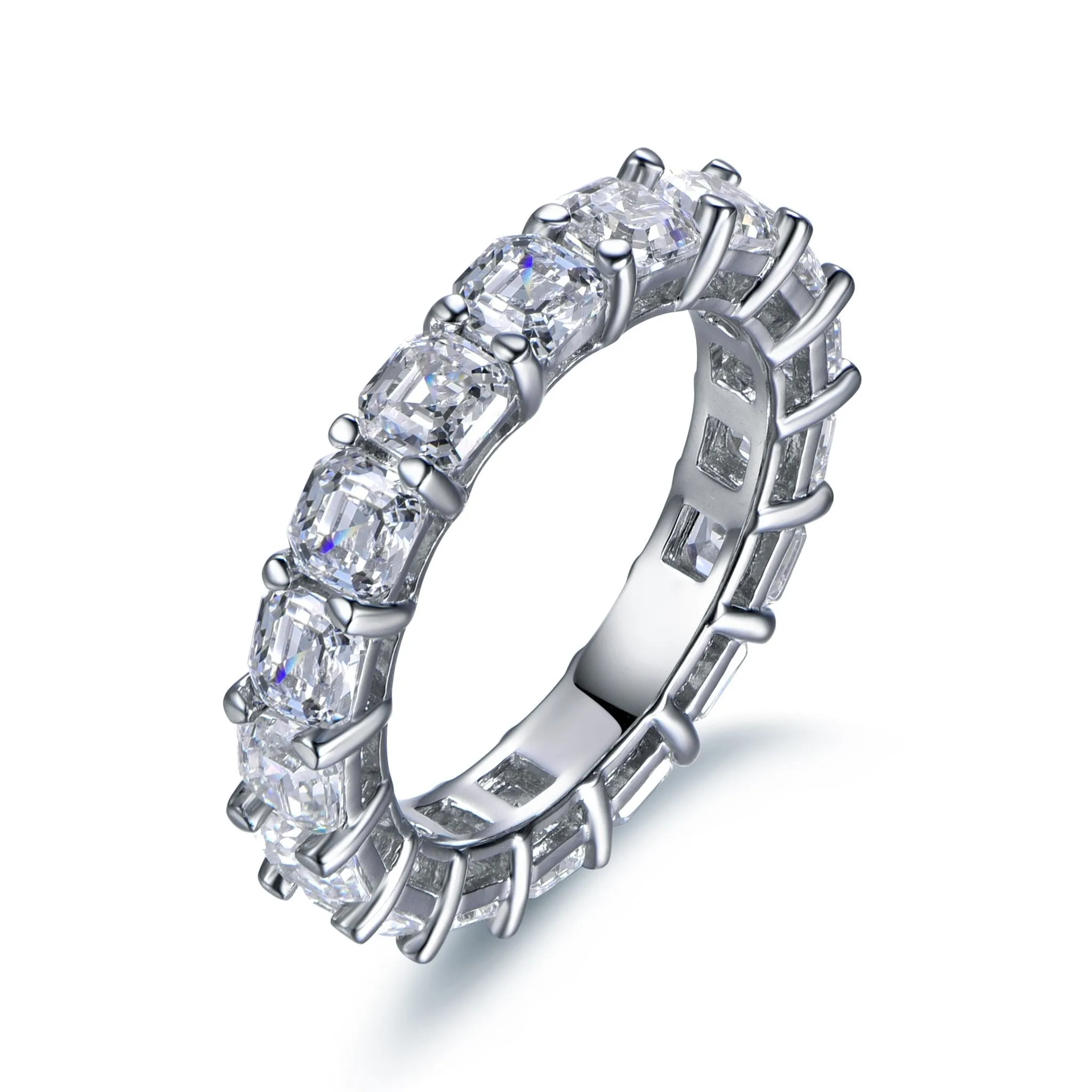 The Marise Asscher Cut Eternity Band