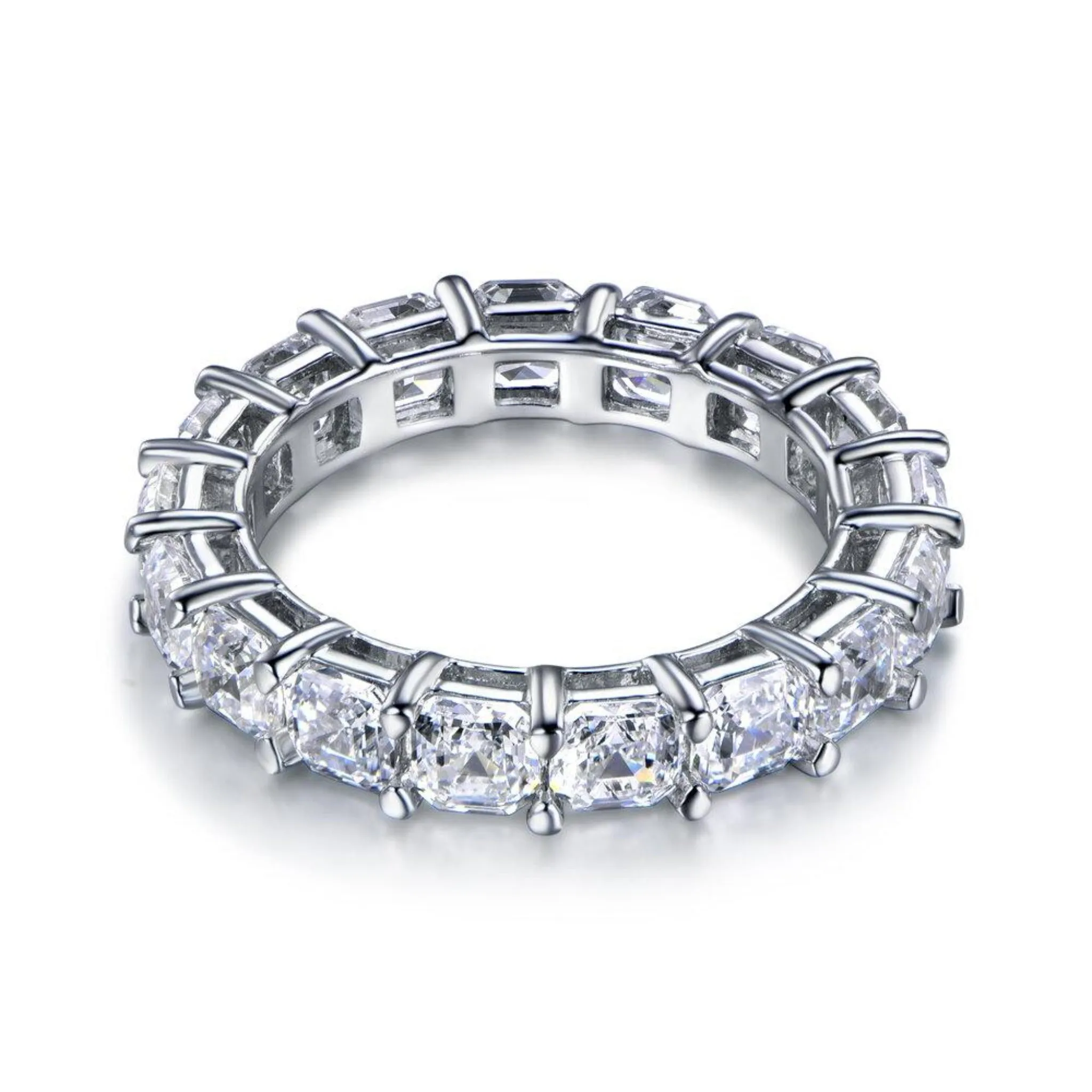 The Marise Asscher Cut Eternity Band