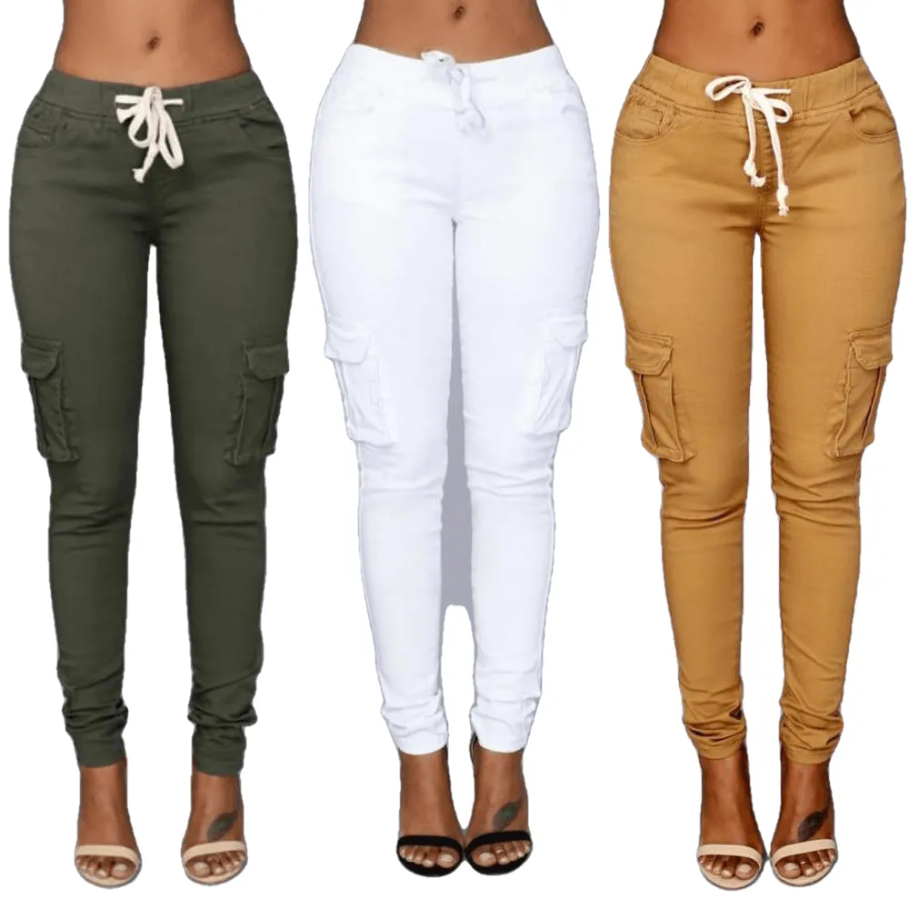 Trendy Leisure Women's Elastic High Waist Thin-Section Denim Skinny Leggings