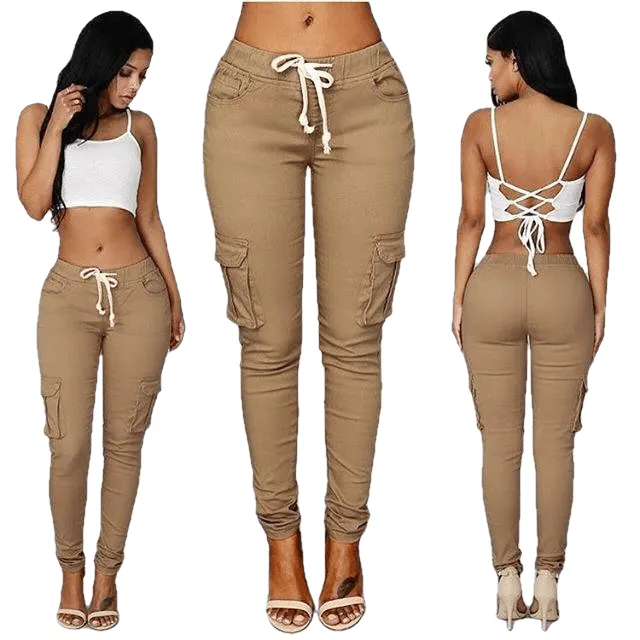 Trendy Leisure Women's Elastic High Waist Thin-Section Denim Skinny Leggings