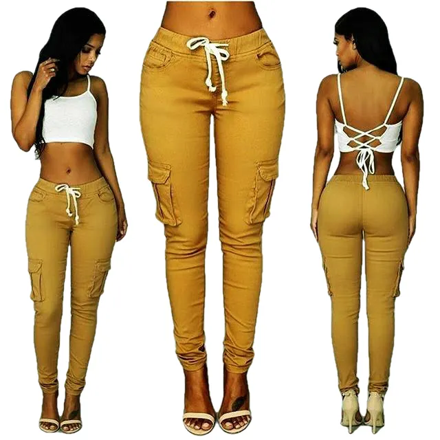 Trendy Leisure Women's Elastic High Waist Thin-Section Denim Skinny Leggings