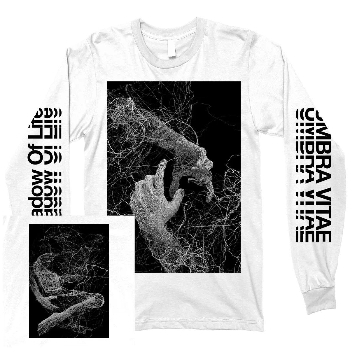 Umbra Vitae "Shadow of Life" White Longsleeve