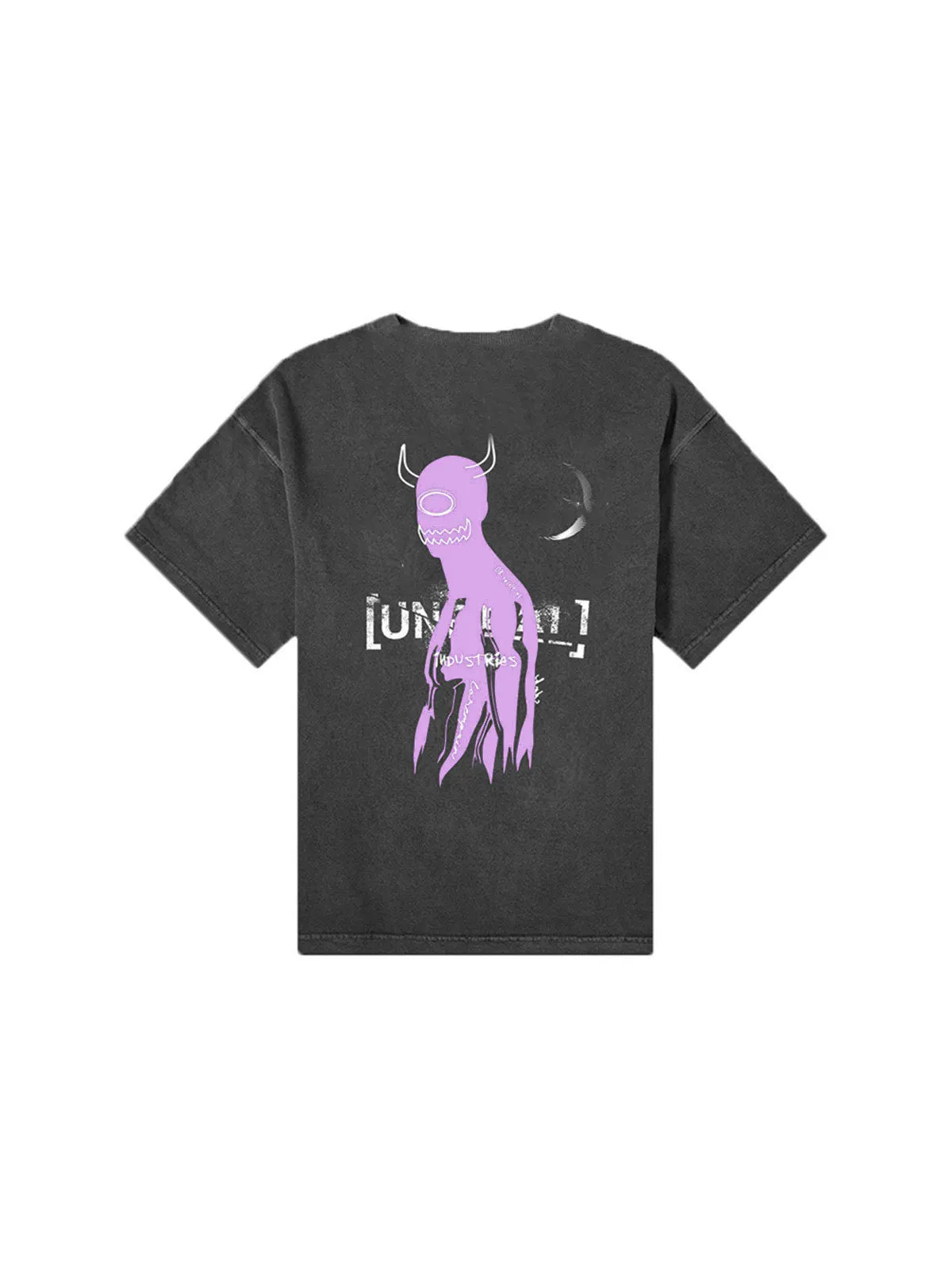 UNREAL Spinoza Moon Tee Washed Black