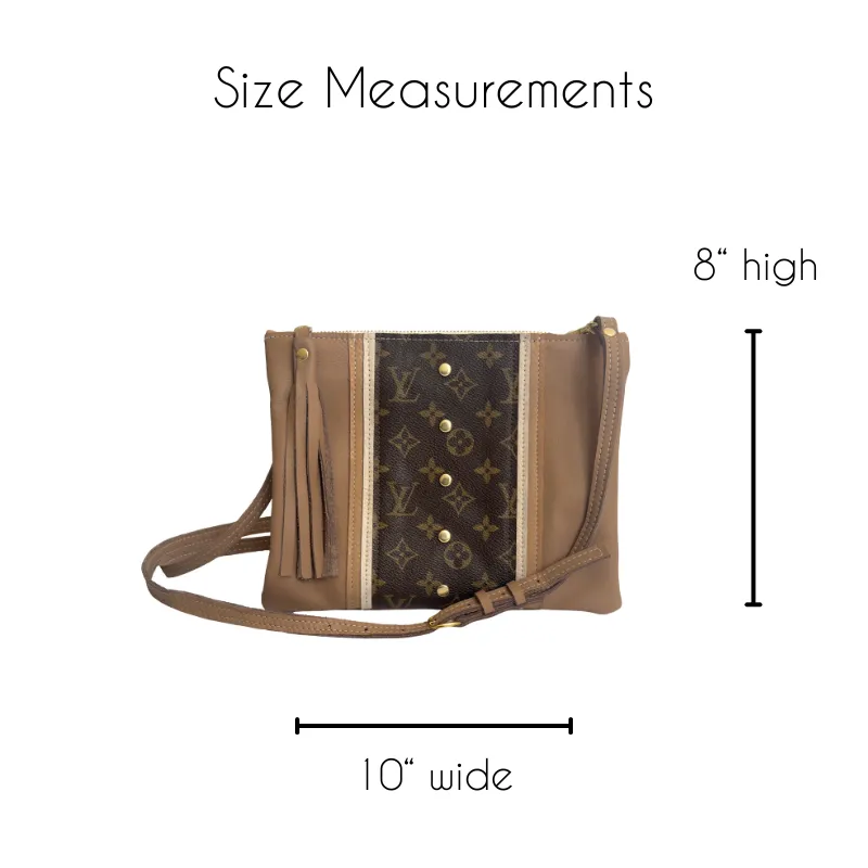 Upcycled LV Crossbody Bag in Mocha Mousse Leather | Caroline