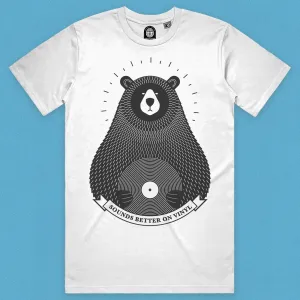 Vinyl Record Bear Enthusiast T-Shirt