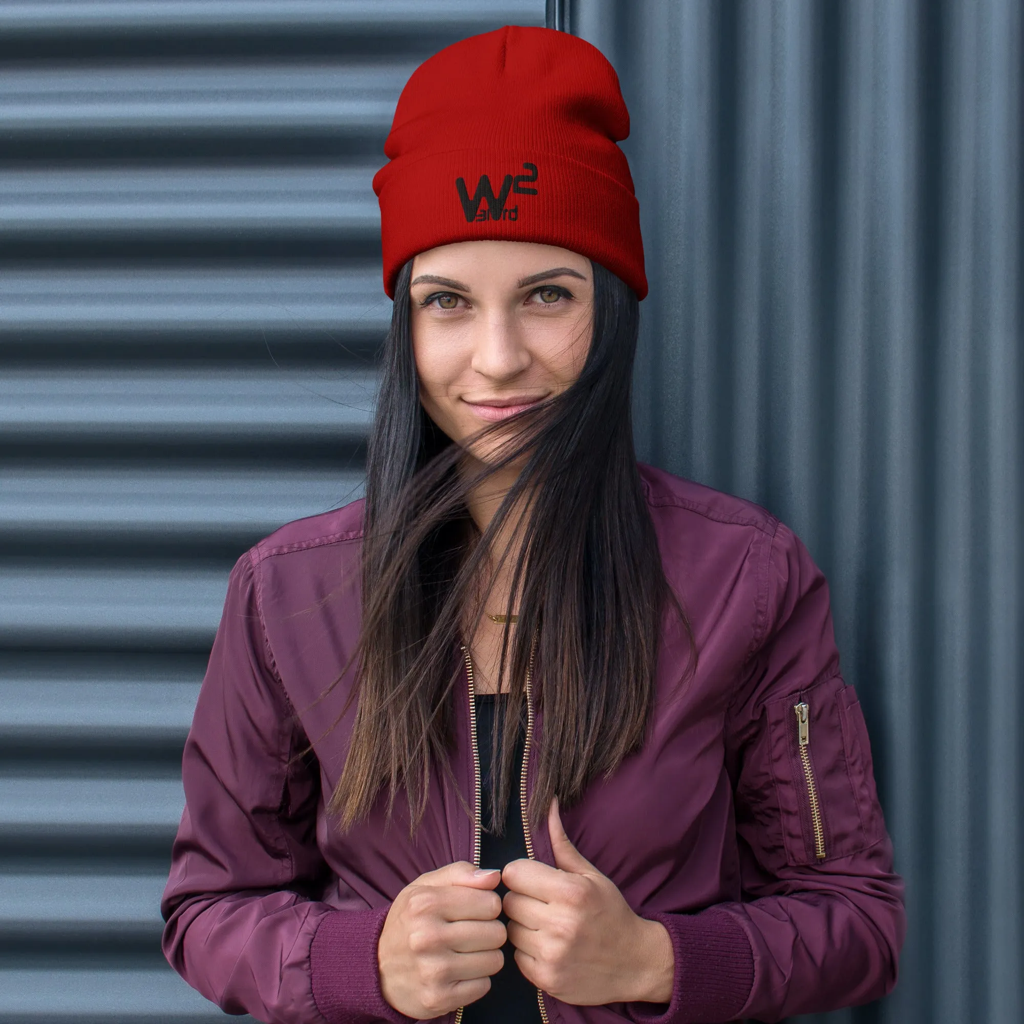 W31rd Squared Embroidered Beanie