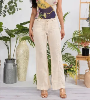YX1305 - LINEN WIDE LEG PANTS