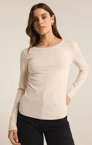 Z Supply VARIEGATED LAYER Oatmeal TOP